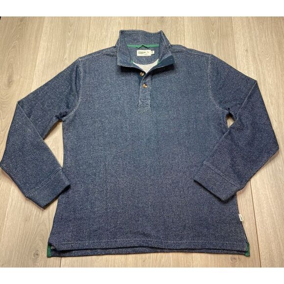 Other - Wellen Pullover Men Large Blue High Tide Organic Fleece Henley Huckberry‎ Casual